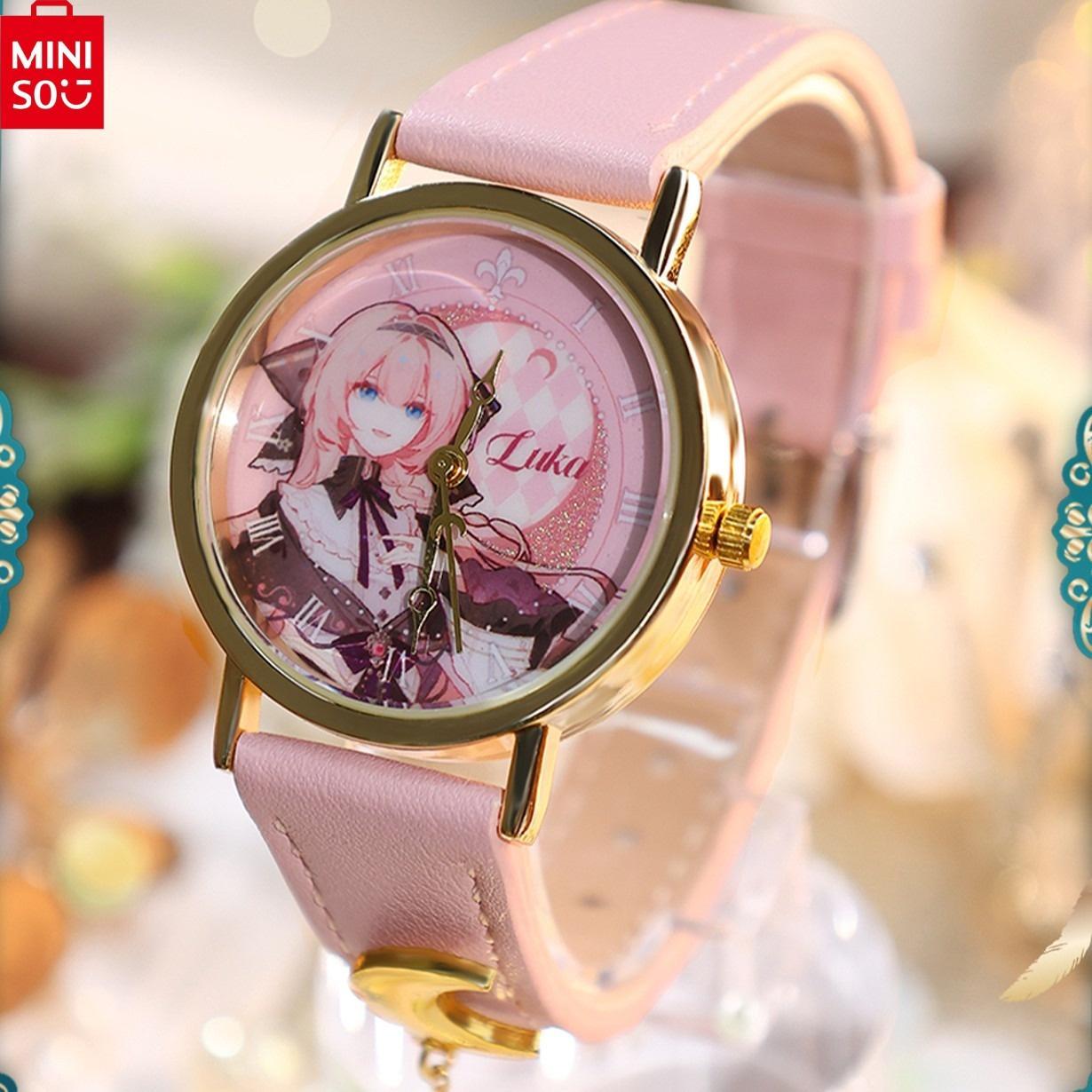 MINISO Hatsune Miku Star Moon Knight Series - Surprise Blind Box Wristwatch, Cute Anime Merchandise Versatile Suitable For Birthday Gift Everyday Wear MINISO Hatsune Miku Star Moon Knight Series - Surprise Blind Box Wristwatch, Cute Anime Merchandise Versatile Suitable For Birthday Gift Everyday Wear