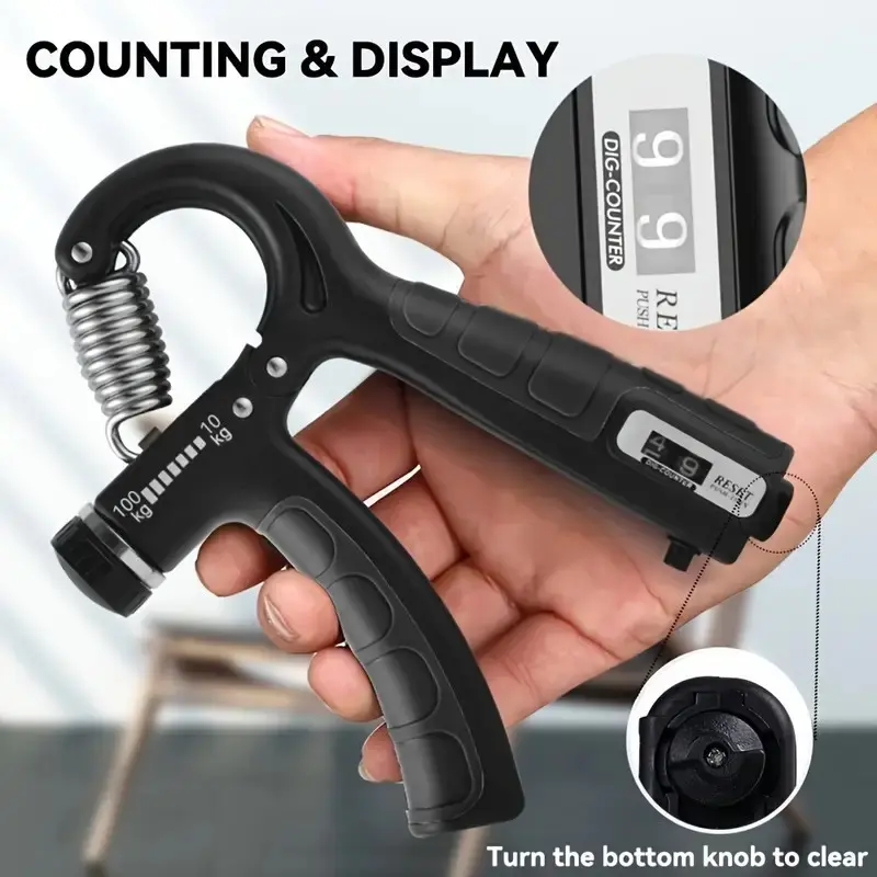 Grip Strengthener 2-Pack with Counter, 11-132 lbs Adjustable Forearm Exerciser for Drummers, Wrestlers & All Age Groups