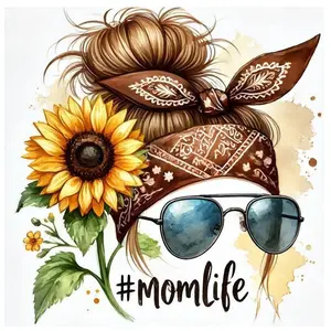Sunflower #Momlife 2x2 Magnet