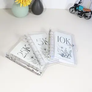 A6 12 Month Money Saving Challenge Binder with Cash Envelopes, Reusable Budget Binder for Money Saving, Monthly Money Planner Book for Home & Office