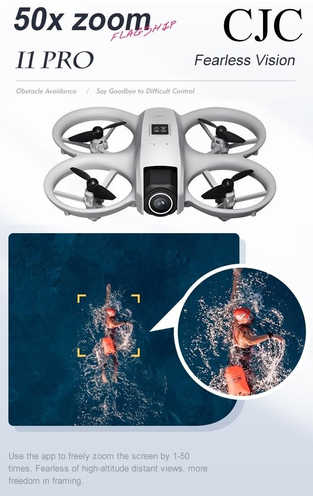 CJC i1 PRO Mini Drone for Kids & Adults HD Dual Camera Obstacle Avoidance 360° Flip 10min Flight Time Perfect for Novices Over 4 Years Old Christmas Gift Stable Hover
