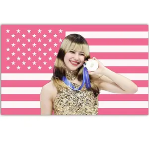 Alysa Liu Pink American Flag - Olympic Gold Medalist 2026, Team USA Figure Skating Fan Memorabilia, Historic Comeback Collectible