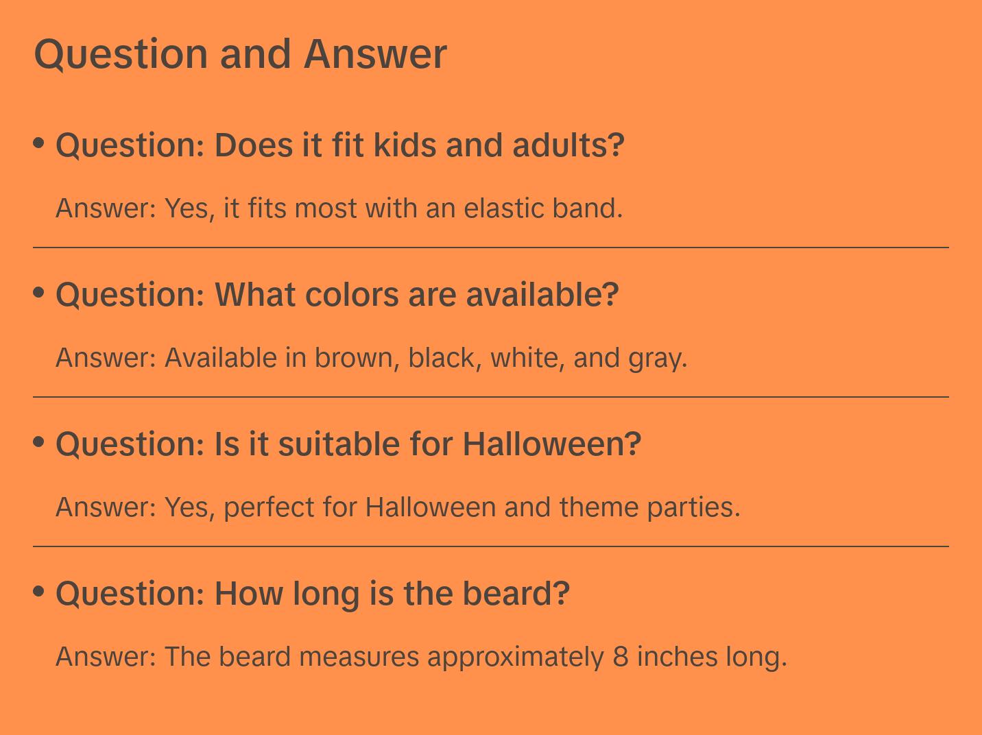 Costume Beard and Mustache Set - Full Fake Beard with Elastic Band – One Size Fits Most Adults & Kids – Perfect for Halloween, Theme Party ,Pretend Play Fun & Role Play Costume Beard and Mustache Set - Full Fake Beard with Elastic Band – One Size Fits Most Adults & Kids – Perfect for Halloween, Theme Party ,Pretend Play Fun & Role Play