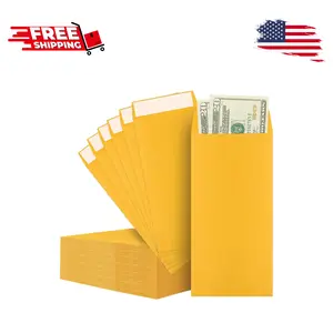 Envelope Set, 120 3.2x6.6" Yellow Envelopes for Money Saving Challenge, Cash, Coins, Checks, Gift Cards, Tickets