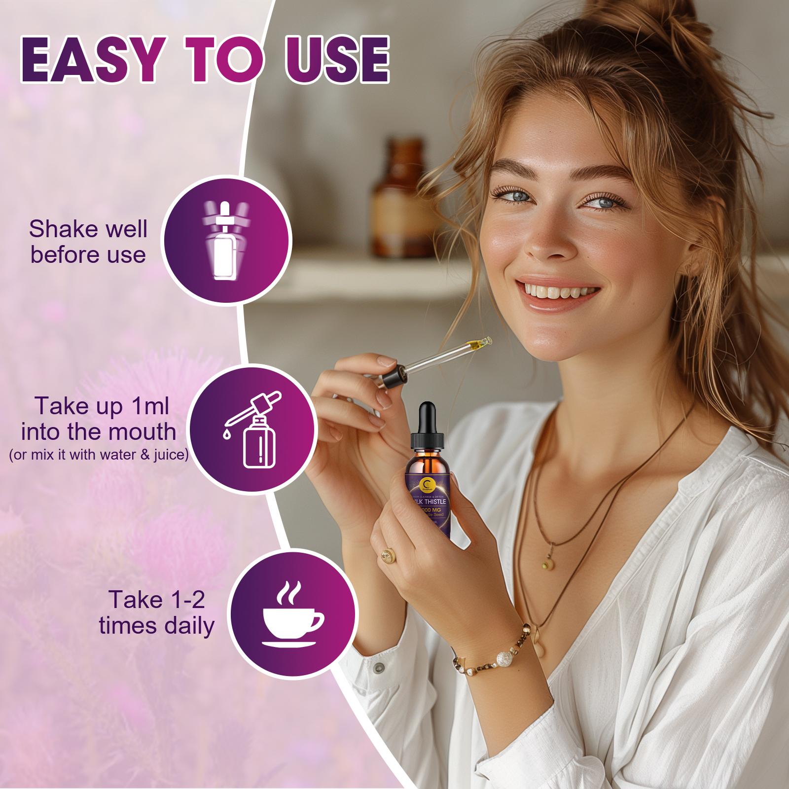 Milk Thistle Liquid for Liver Cleanse Detox & Repair with Dandelion Root, Artichoke & Turmeric for Liver Support and Immune Health Vitamin Healthcare