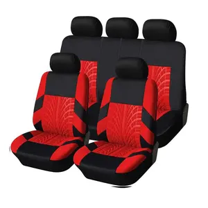 Car Seat Covers For Hilux  AN120 AN130 8.Gen 2015-2025, Full Coverage Seat Protector Cover Full Set Seat Protectors Interior Accessories,5seats-Red