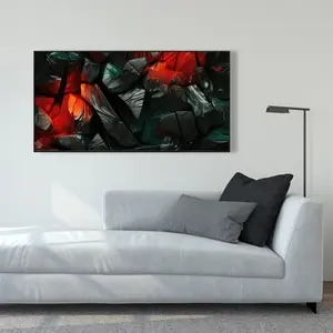 Pictorem C1FC2448HX61O3 24 x 48 in. Hiding Under - Black Framed Canvas Wall Art for Home Decor - Stylish Art