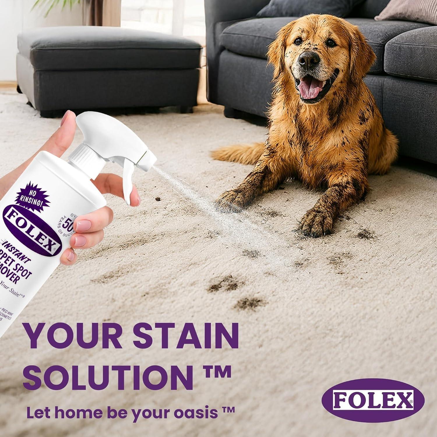 FOLEX Instant Carpet Spot Remover 32oz Powerful Stain Cleaner for ...