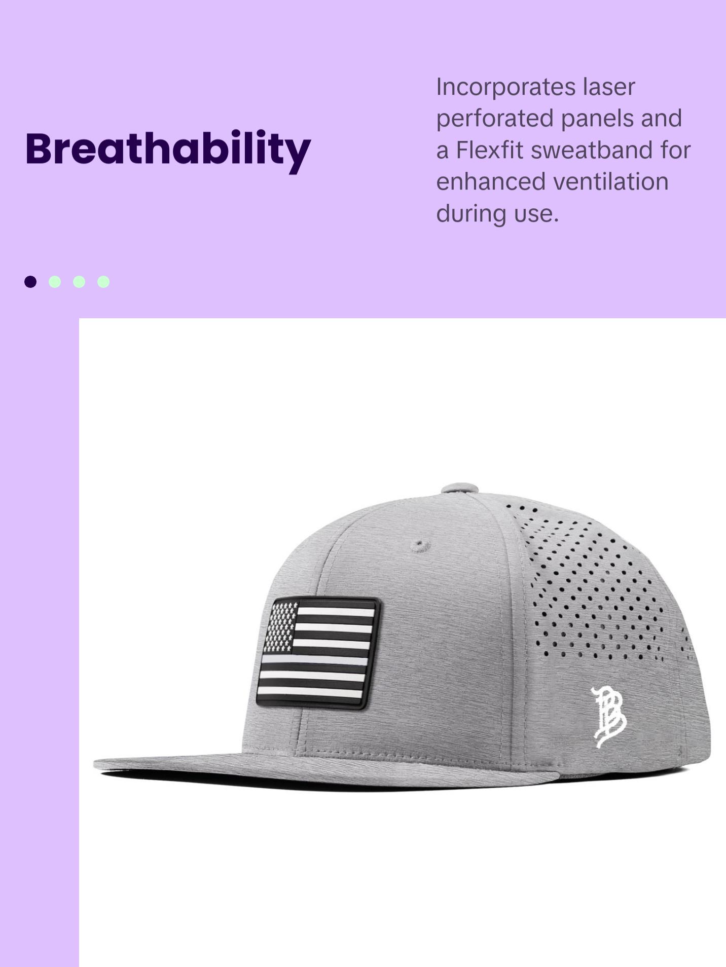 Vintage Old Glory Flat Brim Performance Hat