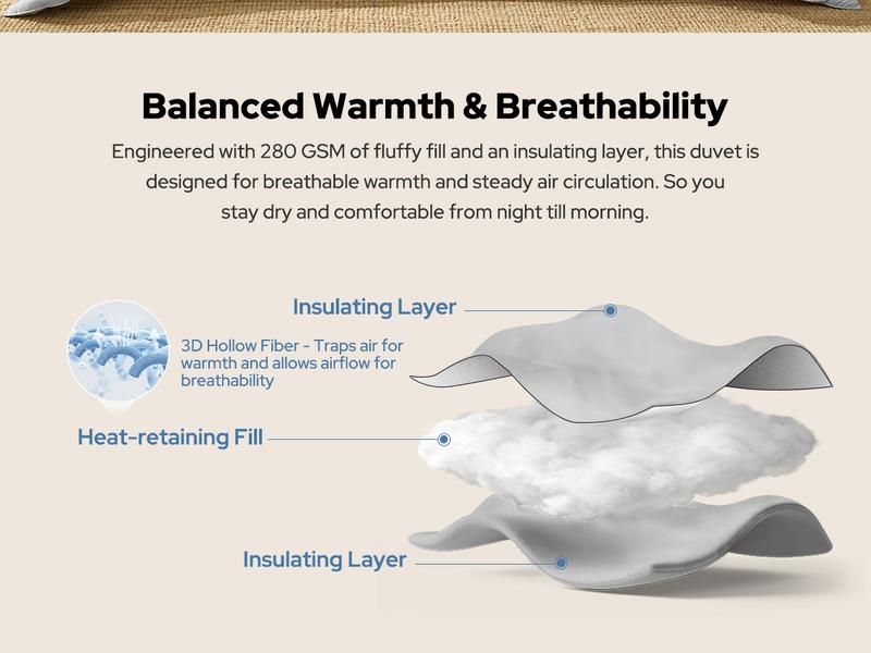 【BEDLORE】All-Season Down Alternative Comforter Duvet Insert for Bedroom – Chinese Knot Quilted Design, Ultra-Soft, Machine Washable, with Corner Tabs