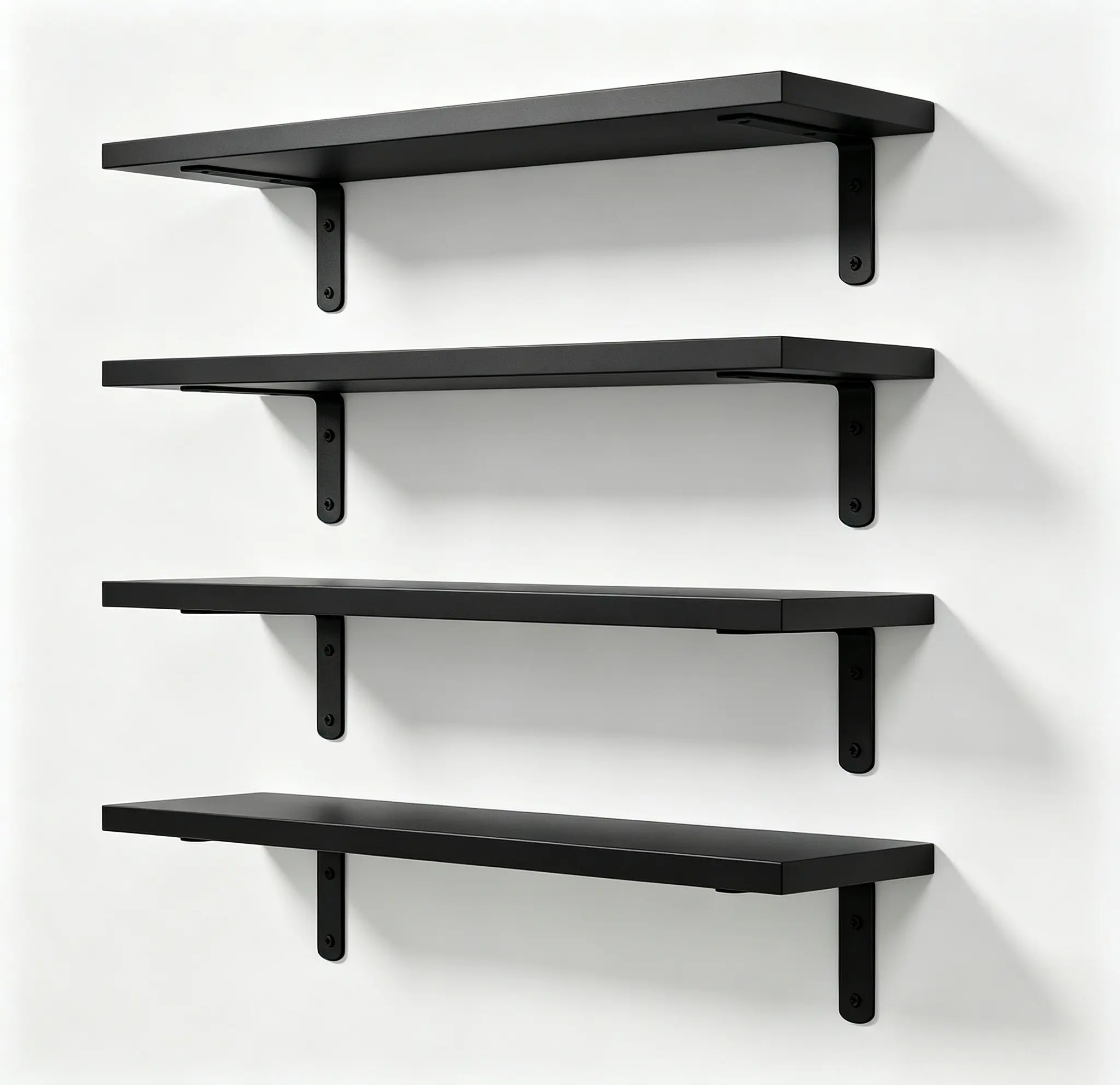 Floating Shelf Set, 16.5inch 4-Piece Wall-Mounted Storage Shelves, Wooden Floating Shelves for Wall Decoration, Bathroom Shelving, Bedroom & Living Room, Wall Mounted Organizer heart, Metal, Shelves For Bedroom