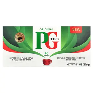 PG Tips Original Tea, 40 Tea Bags, 4.1 oz (116 g)