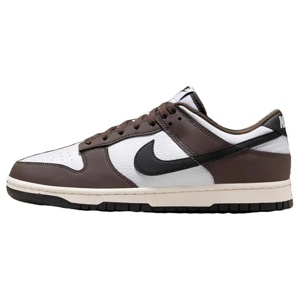 NIKE Unisex Dunk Low Next Nature 'Baroque Brown' Earth-Toned Recycled Sports Sneaker, Runs Large