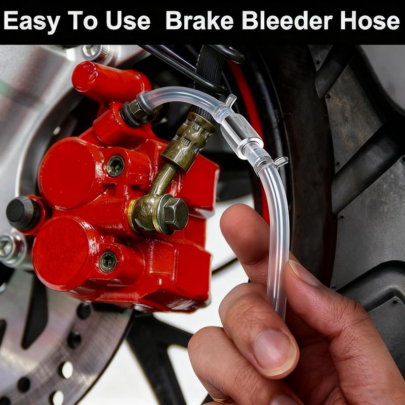 DABATR Brake Bleeder Kit,Brake Fluid Bleeder Kit Includes 2PCS Brake Bleeder Hose,2PCS One Way Check Valve,Universal Break Bleeder Kit Car Accessories for Car Motorbike Bike