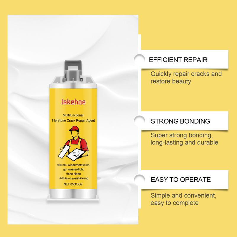 Jakehoe Tile Crack Repair Glue | Tile & Ceramic Filler | Marble Porcelain Hole & Chip Repair | Floor Wall Crack Fix Jakehoe Tile Crack Repair Glue | Tile & Ceramic Filler | Marble Porcelain Hole & Chip Repair | Floor Wall Crack Fix
