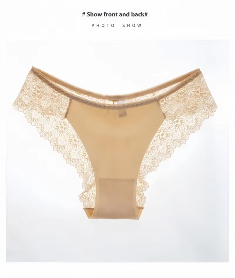 Women's Contrast Lace Panty, Lady Tight Fit SoftElegance Comfy Basic Breathable Knicker for DailyWear, Underwear for Al Seasons, WomenswearCasual Comfy Panties,Breathable Underpants  Seamless High Waist G-String Thongs innersy woman