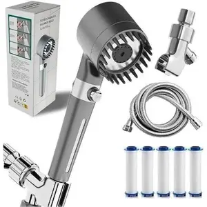 2026 NEW Filtered Showerhead with 150 Nozzles High-Pressure Power Wash 18-Layer Filtration System 59 Inch Hose Adjustable Spray Modes for Comfortable Bathing Experience