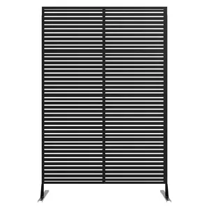 GAOMON Decorative Metal Garden Fences –72" H Rust-Proof Scroll Design for Yard & Flower Bed Borders, Easy Snap-Together Installation, Outdoor and Indoor Privacy Panels for Patio, Pool, or Lawn,Black,2PCS