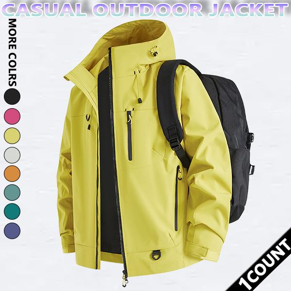 Autumn and Winter hooded casual men's Outdoor Jackets,  Windproof and wear-resistant color-blocked jacket, couples' style winter coat, outerwear top.