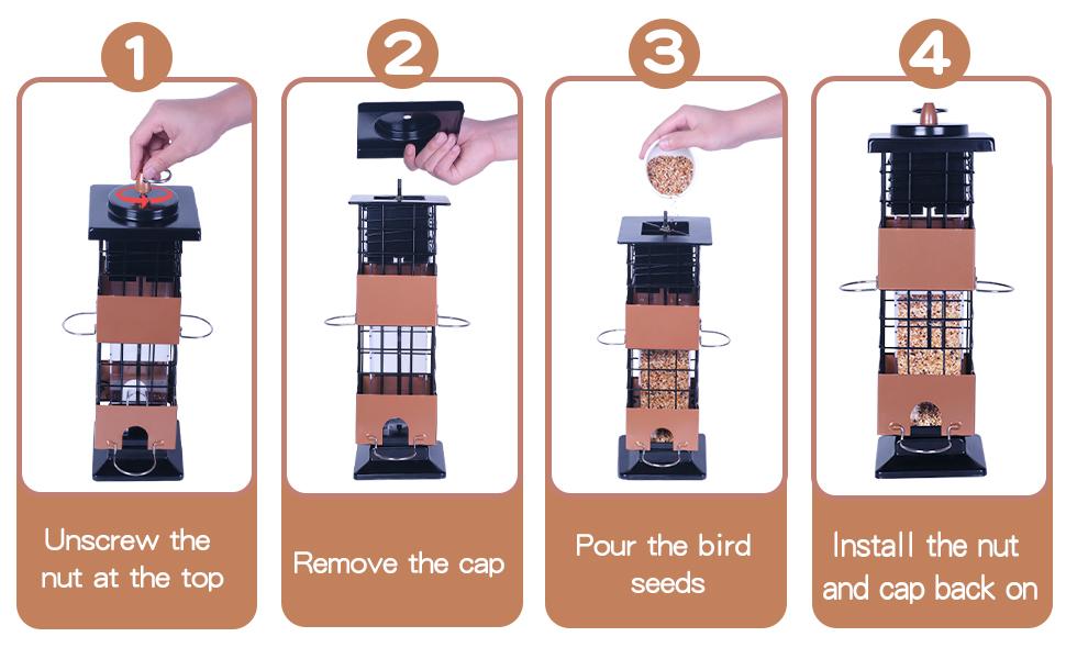 Wildpark Squirrel Proof Bird Feeder – Attract Finches & Cardinals, Say Goodbye to Squirrel Problems – Perfect Gift for Nature Lovers!