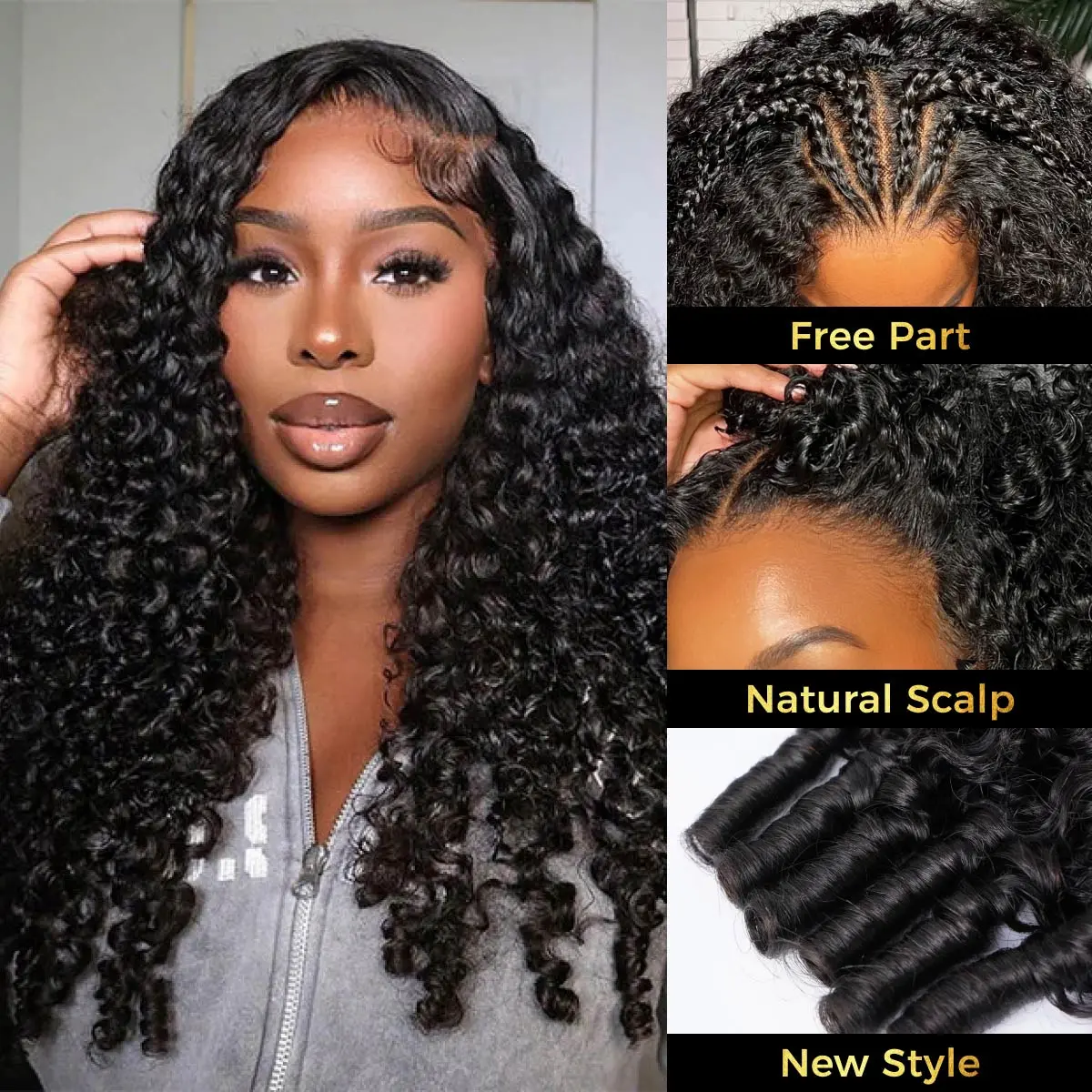 [Limited Deal] OQ HAIR Glueless 13x6 Burmese Curly Wig All Day Comfort Lace Wig Pre Plucked Pre Bleached Pre Cut Ready To Go Wig Drawstring Cap