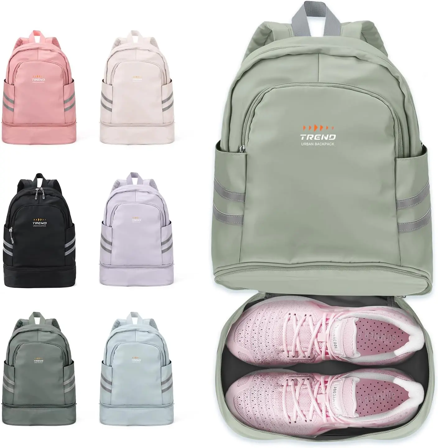 Gym Backpack For Women Waterproof Sports Backpack With Shoe Compartment Lightweight Travel Backpacks Small Gym Bag Dance Volleyball BackpacksGift.