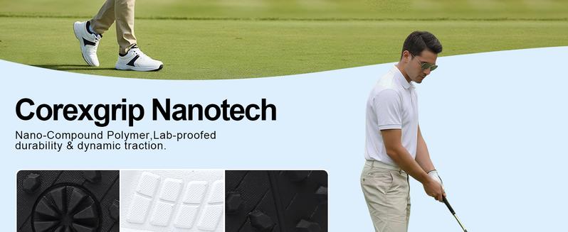 Golf Shoes Mens Waterproof Professional Outdoor Spiked Golf Cleats for Men