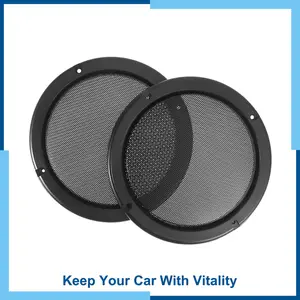 Universal Pack(2) 7 Inch Speaker Grills Cover Mesh Guard Protective Case Black
