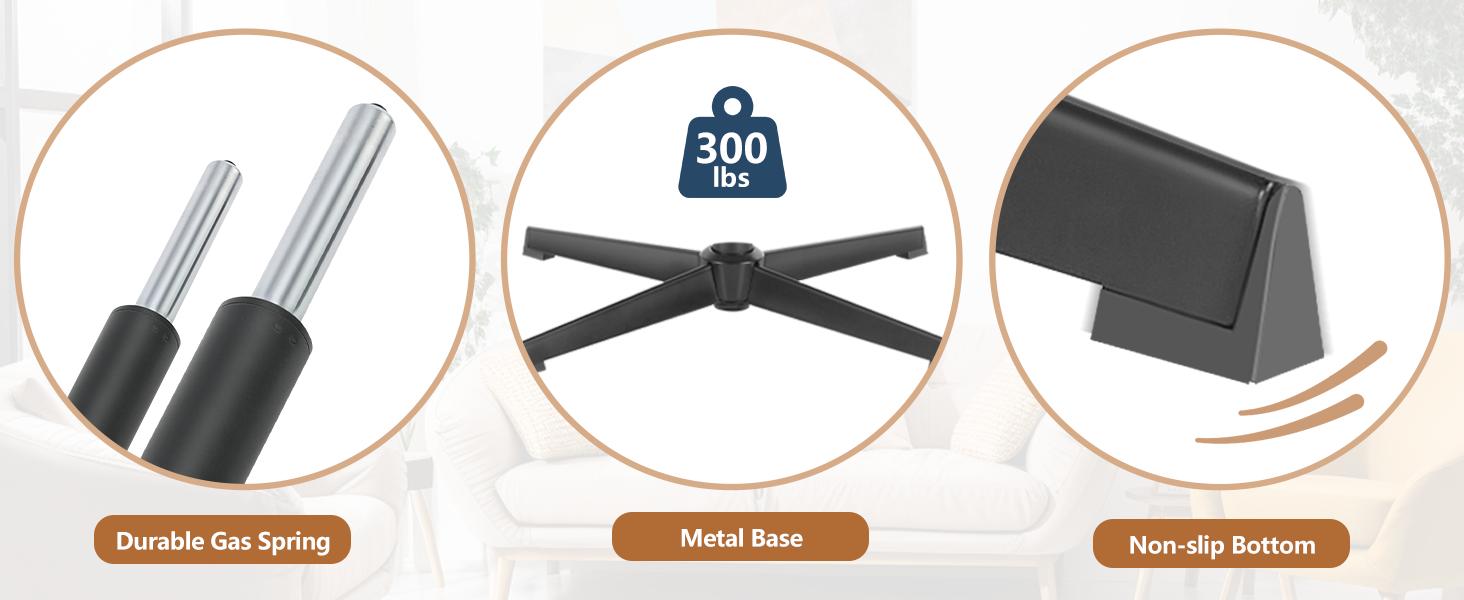 Sweet Furniture Criss Cross Chair - Armless Desk Chair No Wheels Cross Legged Office Chair Wide Swivel Home Office Desk Chairs,Christmas Present Gift Enhanced Seat Cushion