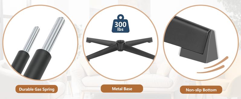 【Valentine's Day Gifts】Sweet Furniture Criss Cross Chair - Armless Desk Chair No Wheels Cross Legged Office Chair Wide Swivel Home Office Desk Chairs,Christmas Present Gift Enhanced Seat Cushion