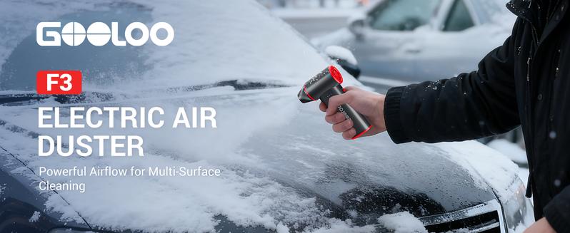 GOOLOO F3 Electric Air Duster- 110000RPM 52m/s Super Power Compressed Air, Variable Speed Canned Air with Fast Charging, Mini Dust Blower for Computer, Keyboard, House, Outdoor and Car