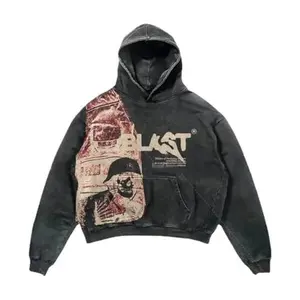 Sudadera Oversized Harajuku Punk para Hombre y Mujer, Estilo Ninja Y2K, Hip-hop y Cómoda de Algodón