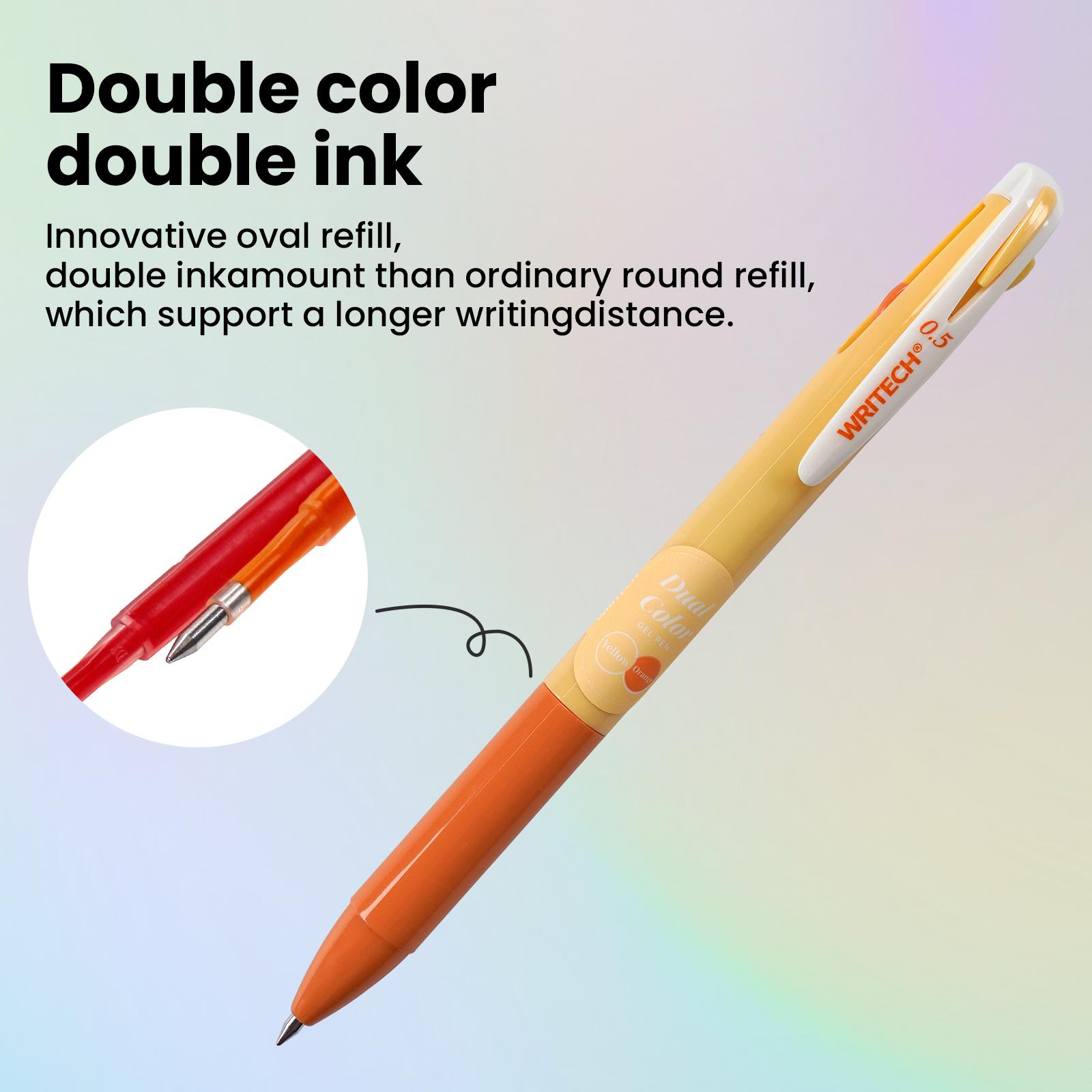 WRITECH Multi Colored Gel Pens 0.5mm 2 in 1 Assorted Color Ink Fine Point Tip Aesthetic Retractable Pen for Journaling Coloring Drawing - 8ct dealsforyoudays