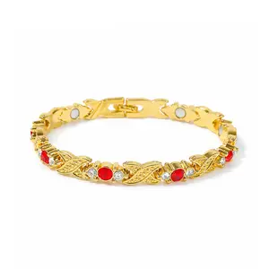 Energy magnet bracelet, set with diamonds, made of environmentally friendly alloy, adjustable, suitable for women, Valentine's Day gift, couple's bracelet.