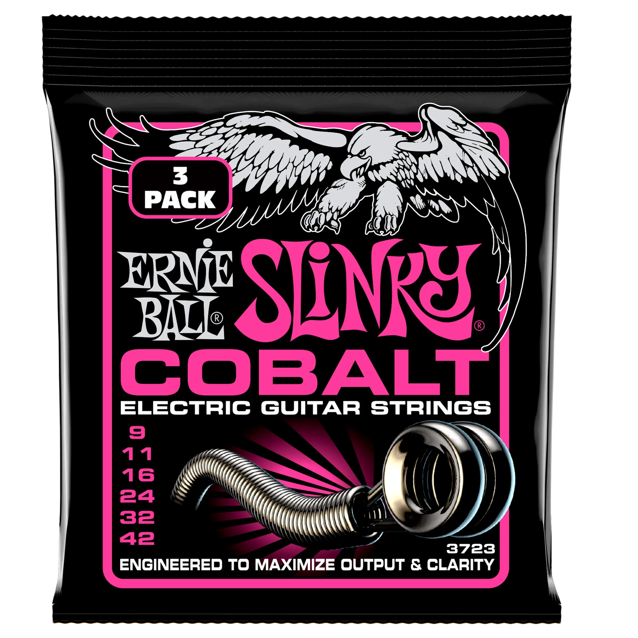 Ernie Ball Super Slinky Cobalt Electric Guitar Strings 3 Pack - 9-42 Gauge Ernie Ball Super Slinky Cobalt Electric Guitar Strings 3 Pack - 9-42 Gauge
