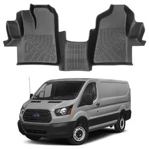 Canvcle Custom Fit for Floor Mats 2015-2021 Ford Transit 150/250/350/350HD W All Weather Floor Liners 1st Row 1 Piece Car Interior Accessory Truck Accessories