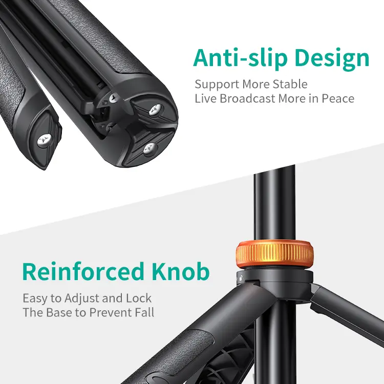 Product Introduction of 61" Phone Tripod for iPhone/Android & Selfie Stick with Remote, Upgraded Stand, Compatible with iPhone 16/15/14/13, Travel-Friendly & Stable 8