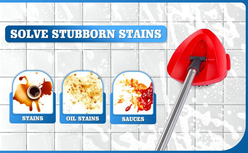 Spin Mop Head Replacements  & Shower Floor Scrubber (No Bucket), Compatible with Ocedar EasyWring 1-Tank System, Microfiber Spin Mop Refills Head, Cleaning All Floor, Easy Cleaning Easy to replace Machine Washable