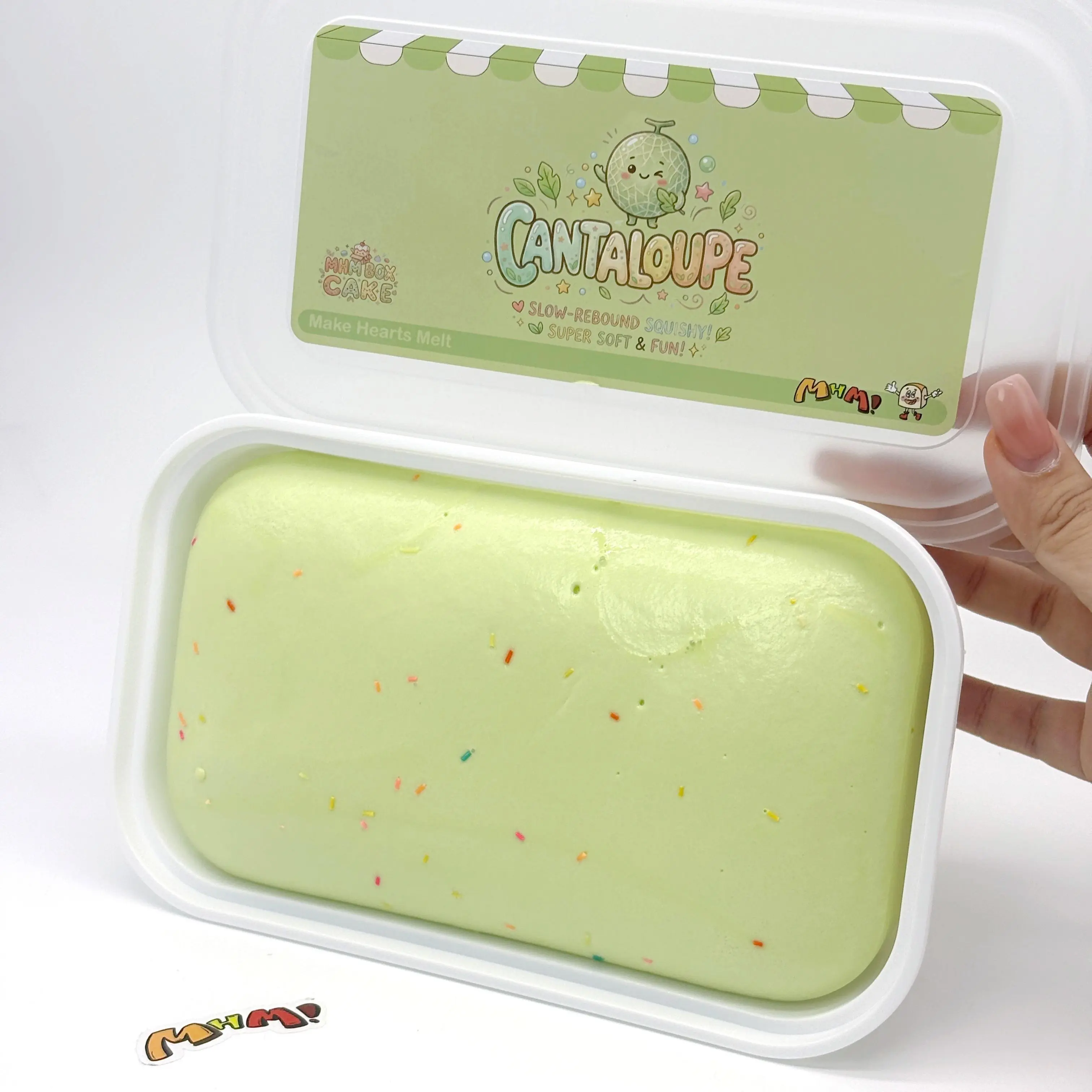 MHM Sticky Toast Cake Slow-Rising Squishy Toy - Soft Food-Themed Foam Squishy Fidgets, Oddly Satisfying Elastic Rubber Sensory Fidget Toy, Children Development No-Battery-Needed Cute Kawaii Gift