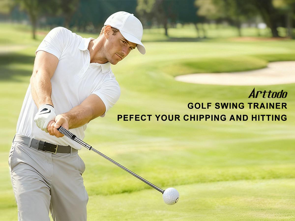 Arttodo Telescopic club, Retractable Golf Swing Training Aid, Click Sound Stick Trainer, Golf Warm Up, Grip, Strength, Tempo Training Aids, Golf Gift Arttodo Telescopic club, Retractable Golf Swing Training Aid, Click Sound Stick Trainer, Golf Warm Up, Grip, Strength, Tempo Training Aids, Golf Gift