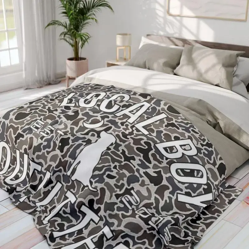 Camouflage Flannel Throw Blanket, Soft Warm Camo Print for Bedroom & Couch, Cozy Bed Sofa Blanket, Outdoor Cabin Room Decor, Lightweight Nap Throw, Birthday Holiday Gift for Hunters, Campers & Camo Lovers tiktokshopbacktoschool