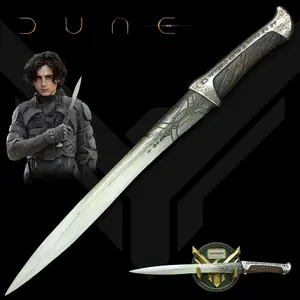 Dune Crysknife Of Paul Atreides   Officially Licensed   Crafted Of Polyresin   Hand-Painted   Movie Collectible   Wall Display Included