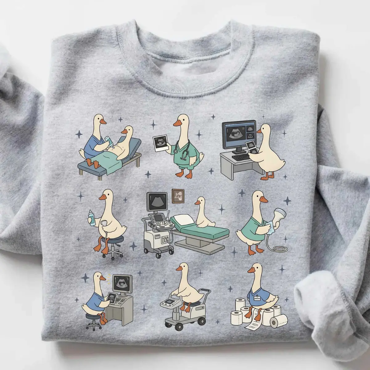 Sonography Tech Silly Goose Sweatshirt, Ultrasound Tech Gift, RDMS Crewneck, Sonographer Graduation Gift, OBGYN Ultrasound Tech Sweater