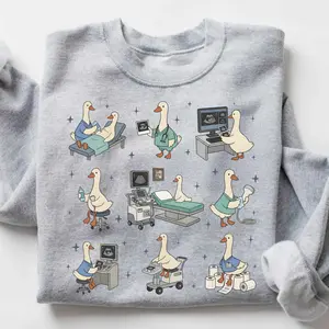 Sonography Tech Silly Goose Sweatshirt, Ultrasound Tech Gift, RDMS Crewneck, Sonographer Graduation Gift, OBGYN Ultrasound Tech Sweater