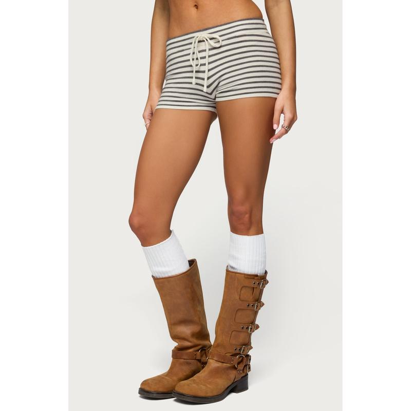Lillian Striped Knit Shorts
