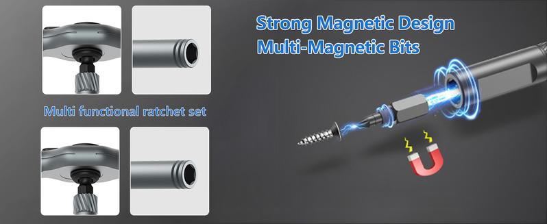 SEESE Ratchet Magetic Screwdriver Set: S2 Steel Precision Screwdriver Set - Removable Self Assembly Screwdriver Kit for Furniture Assembly and Repair - Gift for DIYer，Excellent Gift for New Year