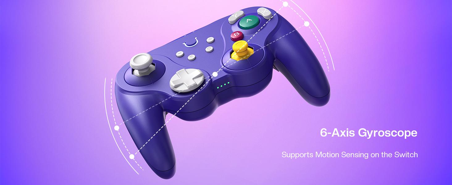 NYXI Warrior Purple Bluetooth Controller for Switch/Switch2/Phone/PC/Wii – 10H Battery, HD Rumble & Back Paddles, Perfect Gift for Gamers Console Adjustable Joystick Mechanical Micro Rechargeable Turbo Wired