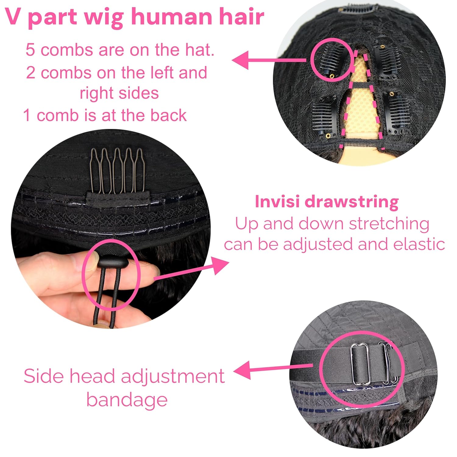 V Part Wig Human Hair Body Wave 180% Density Glueless Upgrade U Part Wig with Drawstring Natural Black No Leave Out No Sew In V Shape Clip In Half Wig for Women Beginner Friendly #DealsForYouDays