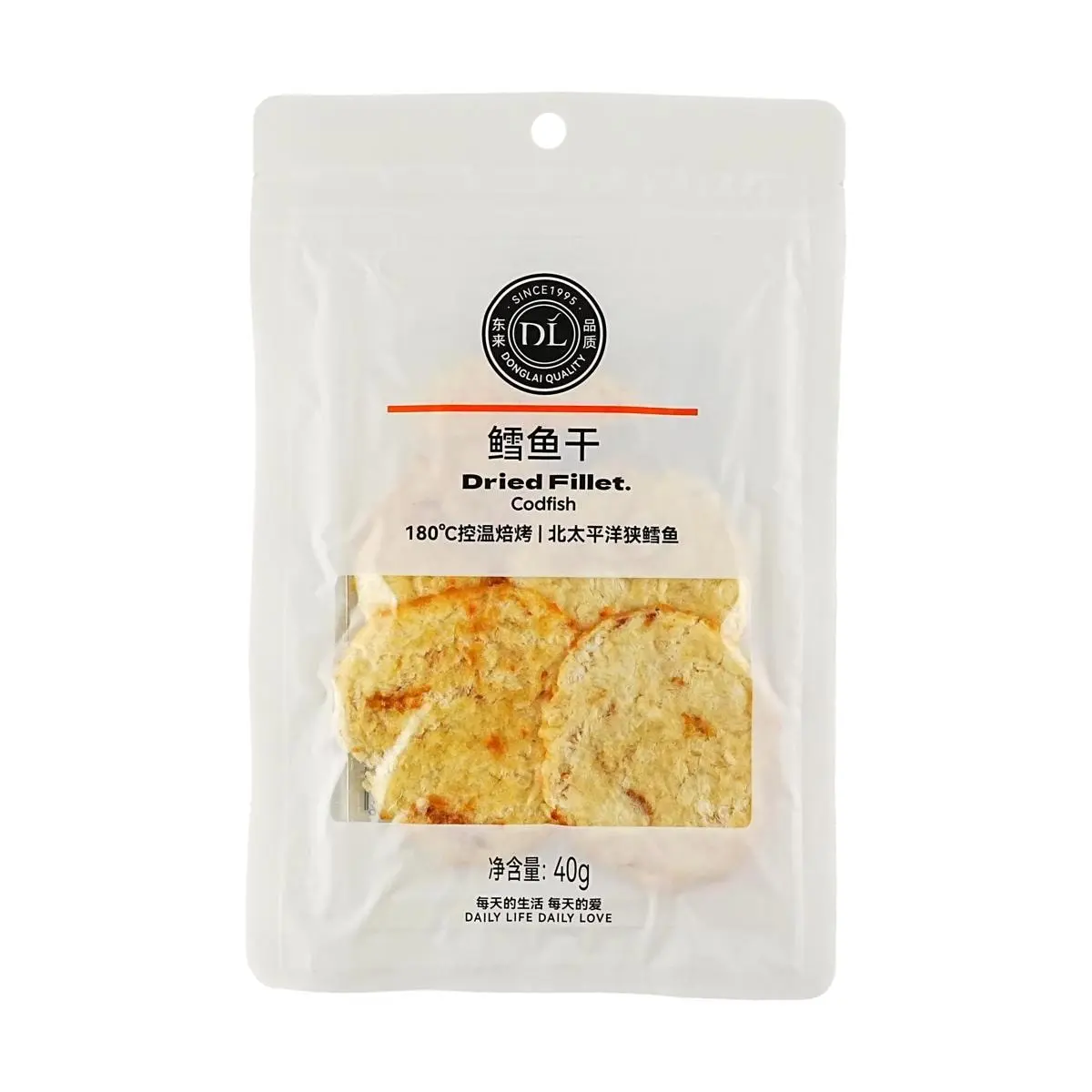 Pangdonglai Original Dried Cod Fish Snack 40g - High Protein Seafood Treat, Viral Internet Sensation