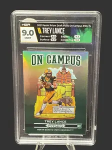 2021 panin Prizm Draft picks on campus Trey Lance OC-TL (RC) HGA 9.0 Graded Sportcard